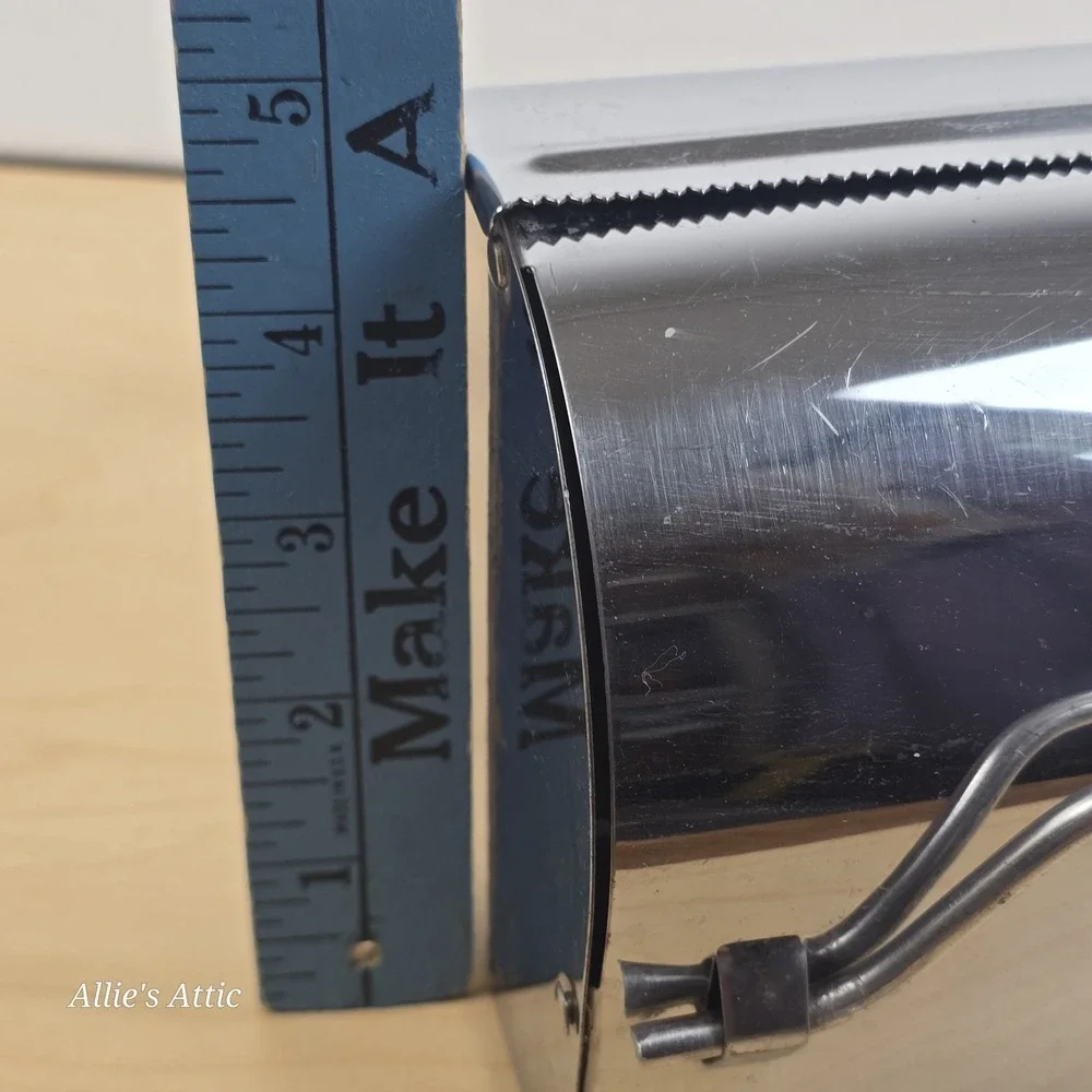 Vintage Kitchen Dispenser Chrome Metal Alum Foil Wax Paper Paper Towel Holder